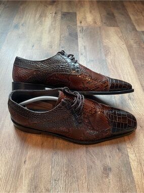 Stacy Adams Genuine Snake Skin Leather  Shoes